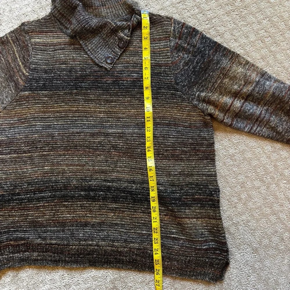 CJ Banks Neutral Multicolor Cowl Neck Sweater size 1x - Picture 7 of 11